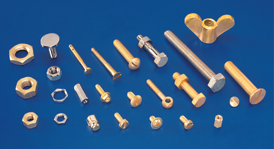 brass copper bolts nuts screws fasteners turned parts